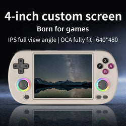 RG40XX H Handheld Game Console 4.0-In 640*480 IPS Screen 3200Mah 64 Bit System with RGB Light Built in 5K+Games RG40XXH