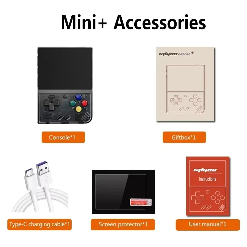 Mini plus Portable Retro Handheld Game Console V2 Mini+ 3.5 Inch IPS Screen Classic Video Game Console Linux System Gift