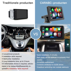 Universal 7-Inch Wireless Carplay Android Car Touch Screen TV Video Player Bluetooth USB Mirror Link with 12-Light Camera