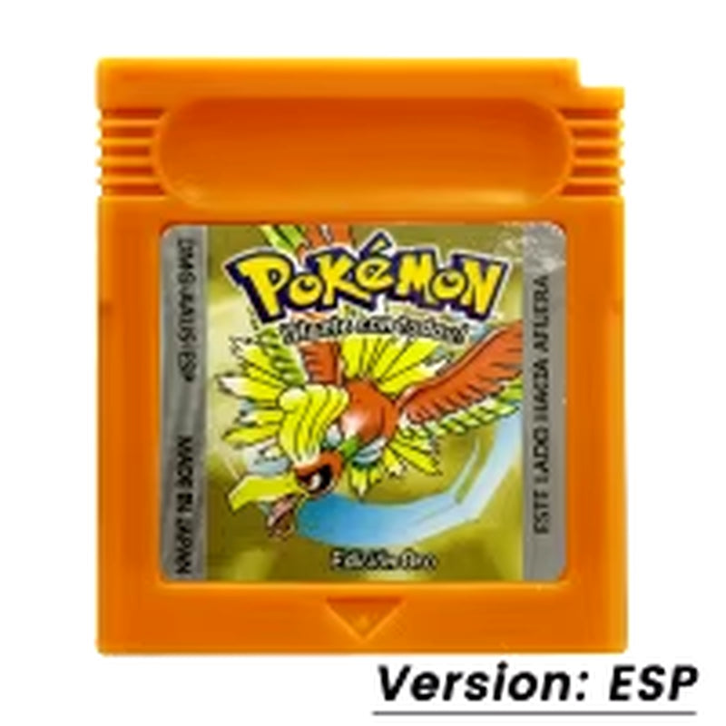 GBC Game Pokemon Series 16 Bit Video Game Cartridge Console Card Red Blue Crystal Golden Green Silver Yellow USA/FRA/ESP/ITA/NOE