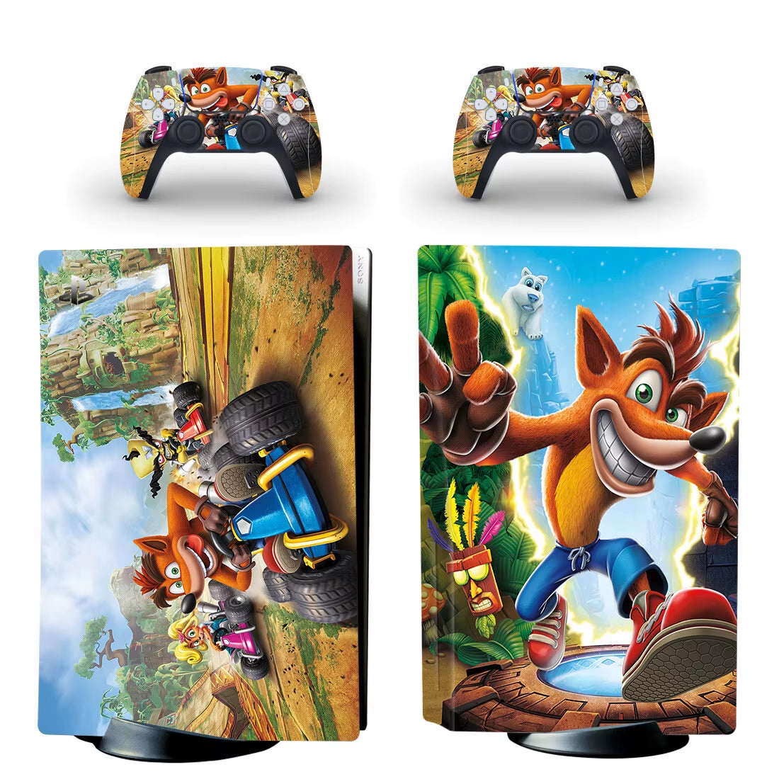 Crash Bandicoot N Sane Trilogy PS5 Disc Skin Sticker Protector Decal Cover for Console Controller PS5 Disk Skin Sticker Vinyl