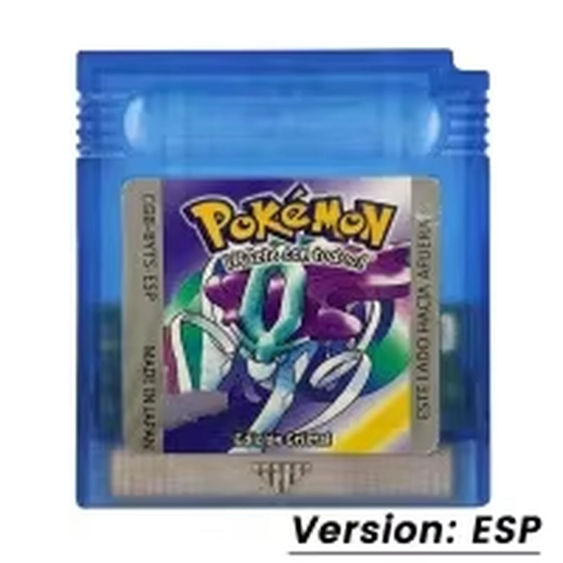 GBC Game Pokemon Series 16 Bit Video Game Cartridge Console Card Red Blue Crystal Golden Green Silver Yellow with Multi-Language