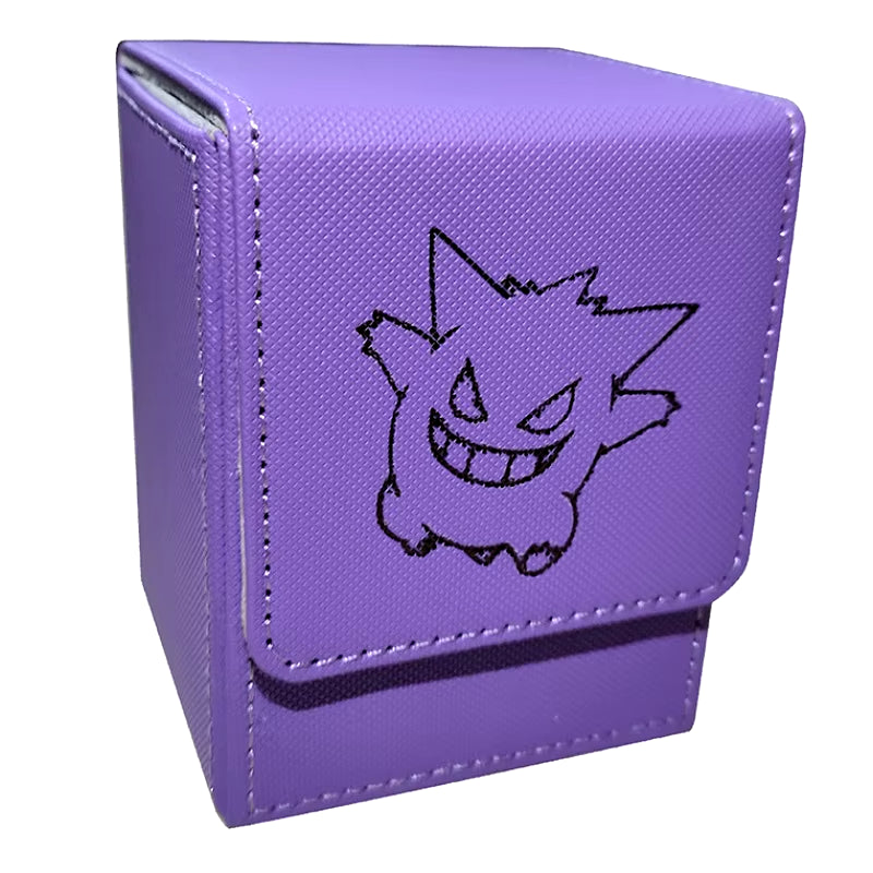 Cards Box Pokemon PTCG Mewtwo Gengar Snorlax Charizard Anime Game 100+PU Magnetic Attraction Card Protection Storage Box Gifts