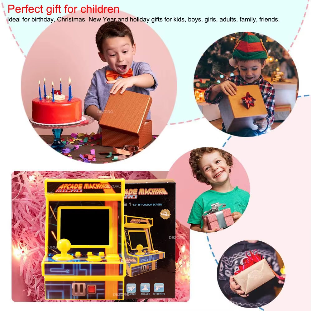 Toys Pocket Game Console Child Gift Portable Mini Arcade Handheld Game Player 1.8 Inch 152 Retro Games for Kid