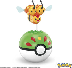 Pokemon Building Toy Kit Combee (15 Pieces) with 1 Action Figure and Ball for Kids