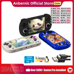 RG40XX H Handheld Game Console 4.0-In 640*480 IPS Screen 3200Mah 64 Bit System with RGB Light Built in 5K+Games RG40XXH