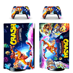 Crash Bandicoot N Sane Trilogy PS5 Disc Skin Sticker Protector Decal Cover for Console Controller PS5 Disk Skin Sticker Vinyl