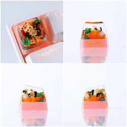 Gengar Pikachu Charizard Eevee Custom Resin Micro Transparent Key Cap Mechanical Creative Single Computer Keyboard Cap