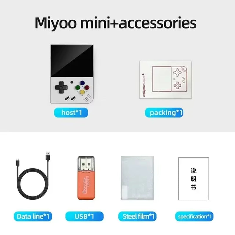 Mini plus Portable Retro Handheld Game Console V2 Mini+ 3.5 Inch IPS Screen Classic Video Game Console Linux System Gift