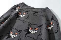 Gengar Pokemon X Maener Crewneck Sweater Black/Purple