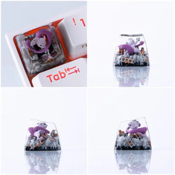 Gengar Pikachu Charizard Eevee Custom Resin Micro Transparent Key Cap Mechanical Creative Single Computer Keyboard Cap