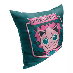 Pokemon Outdoor Jigglypuff Printed Multi-Colored Throw Pillow