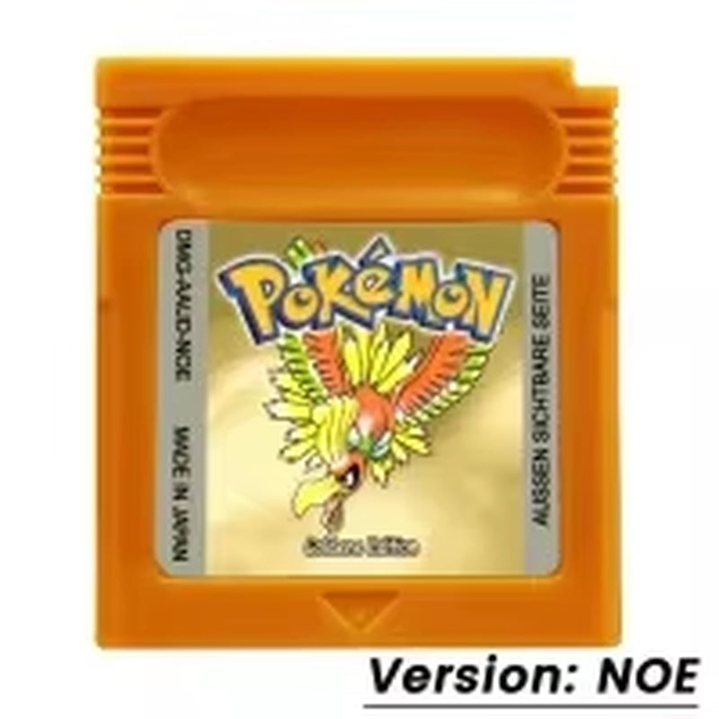 GBC Game Pokemon Series 16 Bit Video Game Cartridge Console Card Red Blue Crystal Golden Green Silver Yellow with Multi-Language