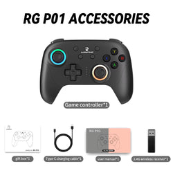 ANBERNIC RG P01 RGP01 Controller Wired Wireless Gamepad RGB  Effect Joystick Bluetooth Game Controller for PC Android IOS