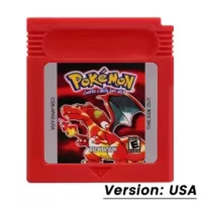 GBC Game Pokemon Series 16 Bit Video Game Cartridge Console Card Red Blue Crystal Golden Green Silver Yellow with Multi-Language