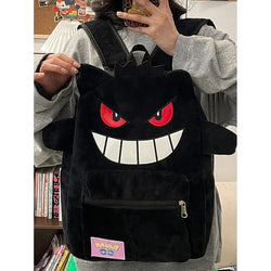 Pokemon Gengar Pikachu Plush Backpack Trendy Cool Large Bag Cute Cartoon Kawaii Couple Gift Storage Toys Anime Accessories