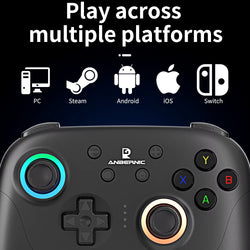 ANBERNIC RG P01 RGP01 Controller Wired Wireless Gamepad RGB  Effect Joystick Bluetooth Game Controller for PC Android IOS