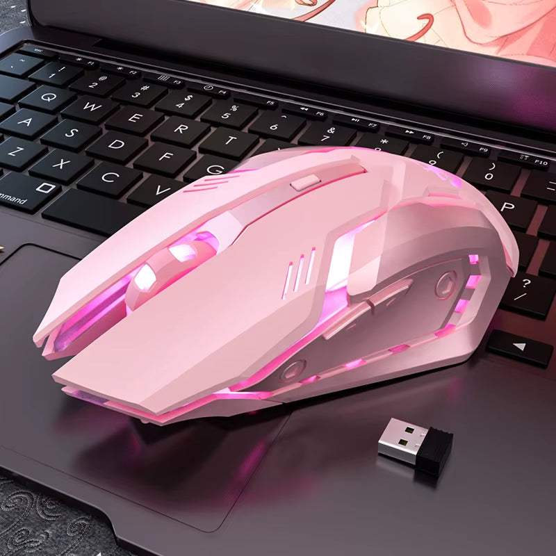 Ergonomic Wired Gaming Mouse 6 Buttons LED 2400 DPI USB Computer Gamer Mouse K3 Pink Gaming Mouse and Mouse Pads for PC Laptop