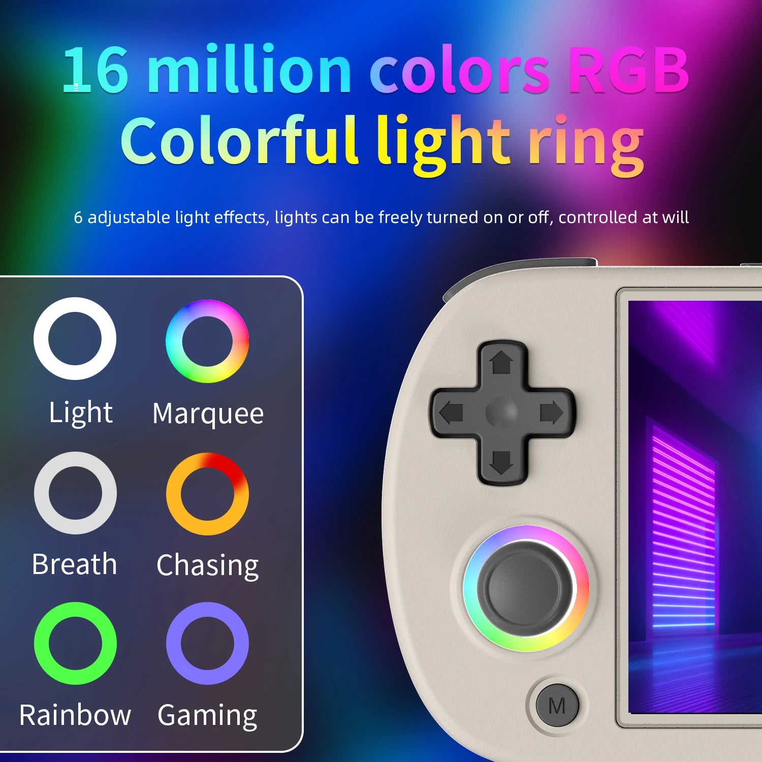 RG40XX H Handheld Game Console 4.0-In 640*480 IPS Screen 3200Mah 64 Bit System with RGB Light Built in 5K+Games RG40XXH