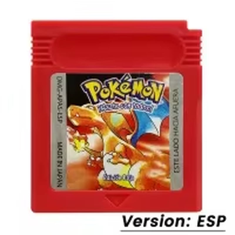 GBC Game Pokemon Series 16 Bit Video Game Cartridge Console Card Red Blue Crystal Golden Green Silver Yellow with Multi-Language